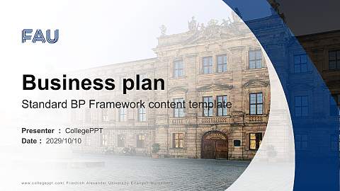 Friedrich Alexander University Erlangen-Nuremberg Competition/Entrepreneurship Contest PPT Template