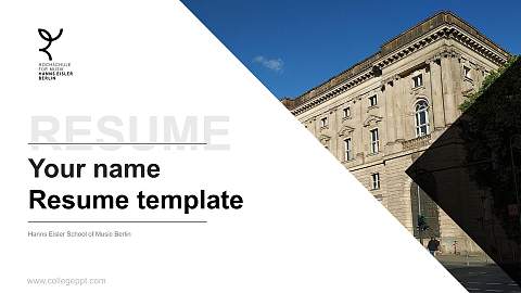 Hanns Eisler School of Music Berlin Resume PPT Template