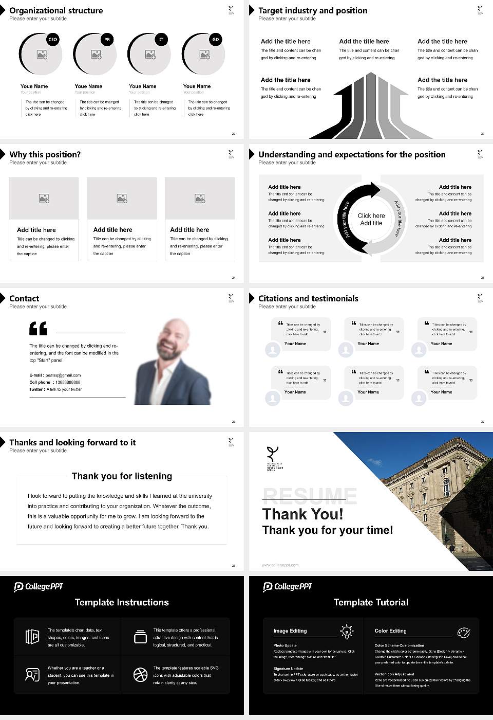 Hanns Eisler School of Music Berlin Resume PPT Template16:9 ratio PPT effect preview image4