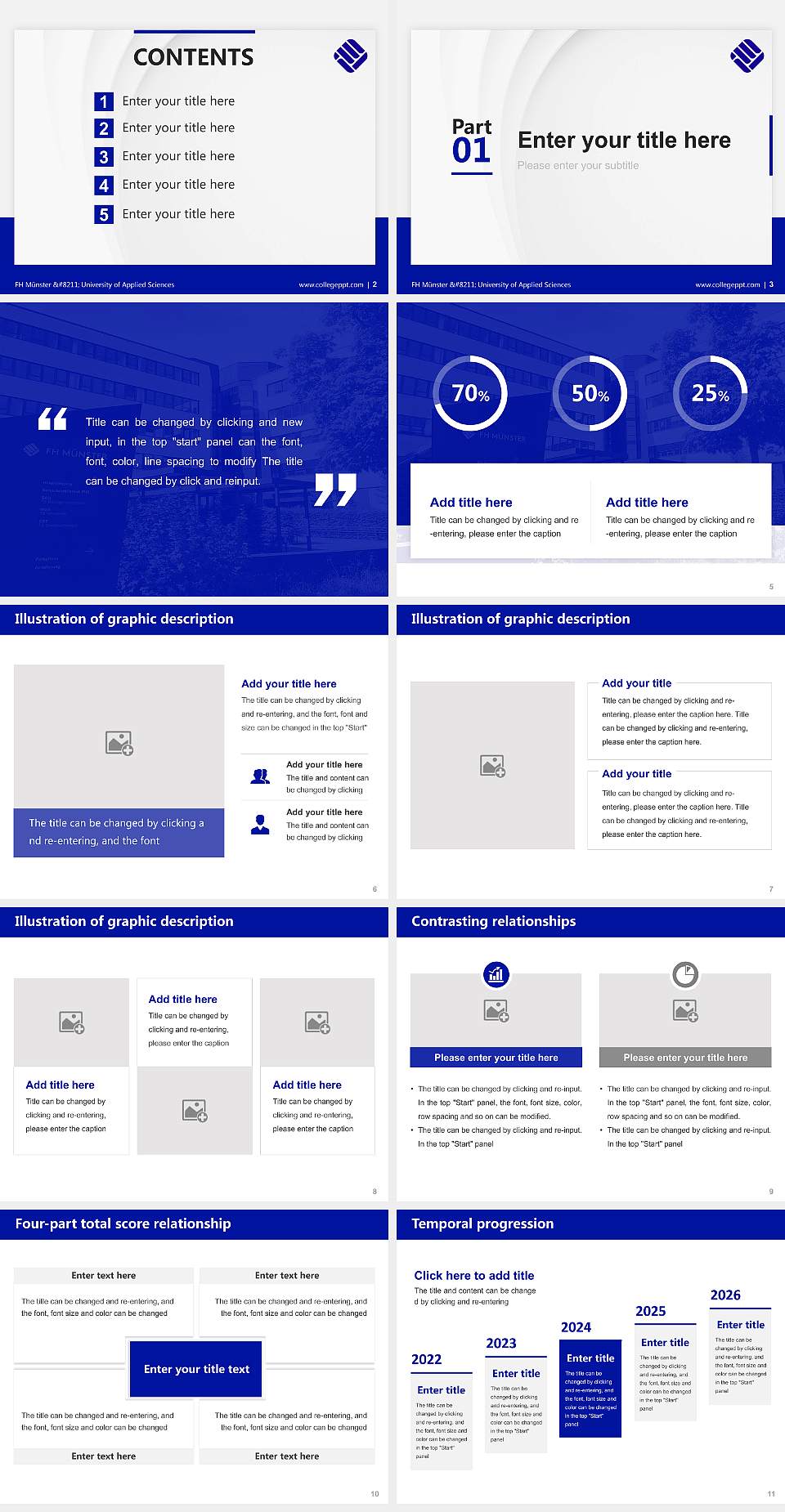 FH Münster – University of Applied Sciences Thesis Proposal/Graduation Defense PPT Template4:3 ratio PPT effect preview image2