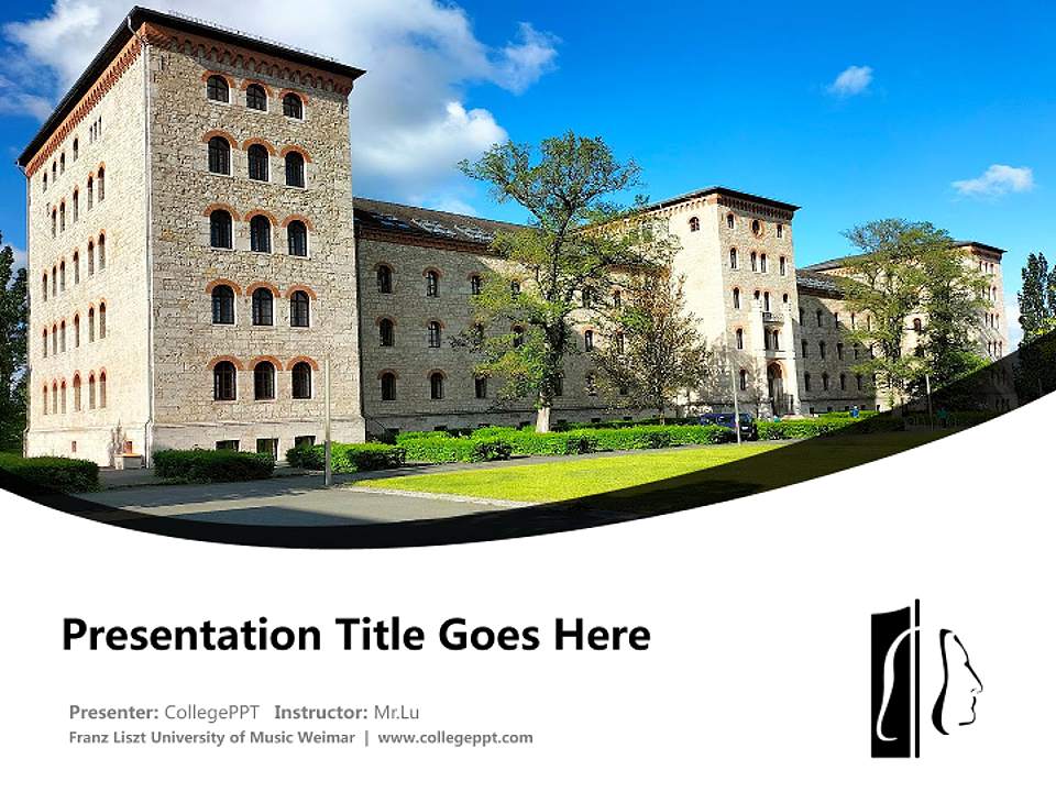 Franz Liszt University of Music Weimar Course/Courseware Creation PPT Template4:3 ratio PPT effect preview image5