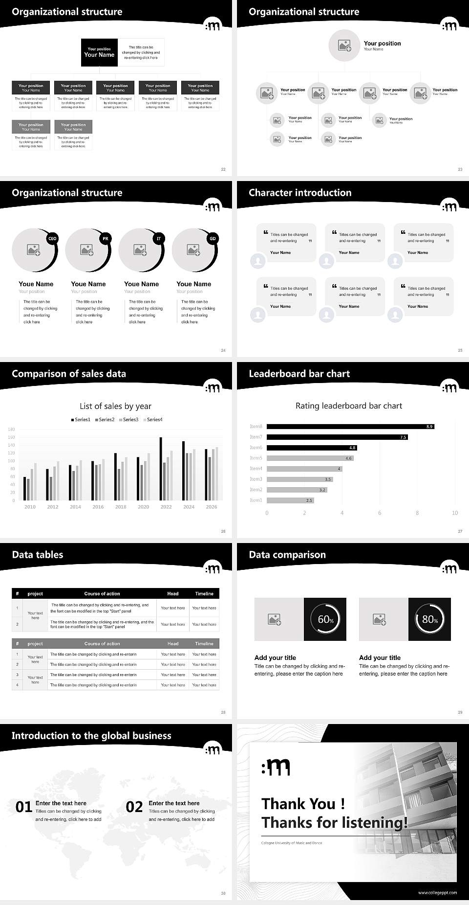 Cologne University of Music and Dance Academic Presentation/Research Findings Report PPT Template4:3 ratio PPT effect preview image4