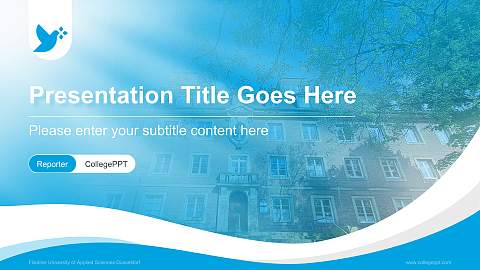 Fliedner University of Applied Sciences Düsseldorf Lecture Sharing and Networking Event PPT Template