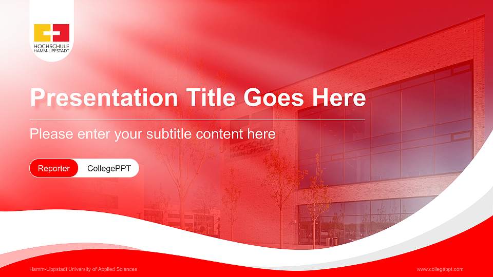 Hamm-Lippstadt University of Applied Sciences Lecture Sharing and Networking Event PPT Template16:9 ratio PPT effect preview image