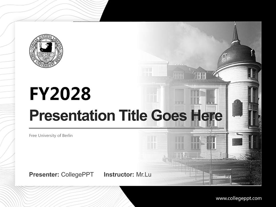 Free University of Berlin Academic Presentation/Research Findings Report PPT Template4:3 ratio PPT effect preview image5