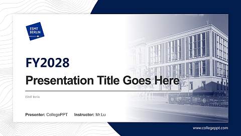 ESMT Berlin Academic Presentation/Research Findings Report PPT Template