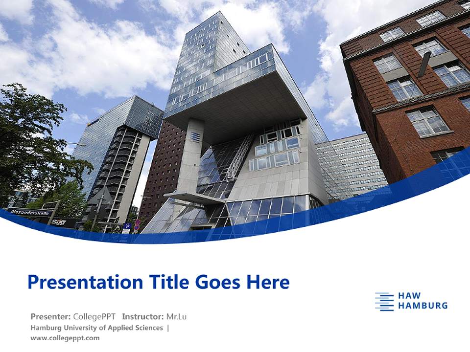 Hamburg University of Applied Sciences Course/Courseware Creation PPT Template4:3 ratio PPT effect preview image5