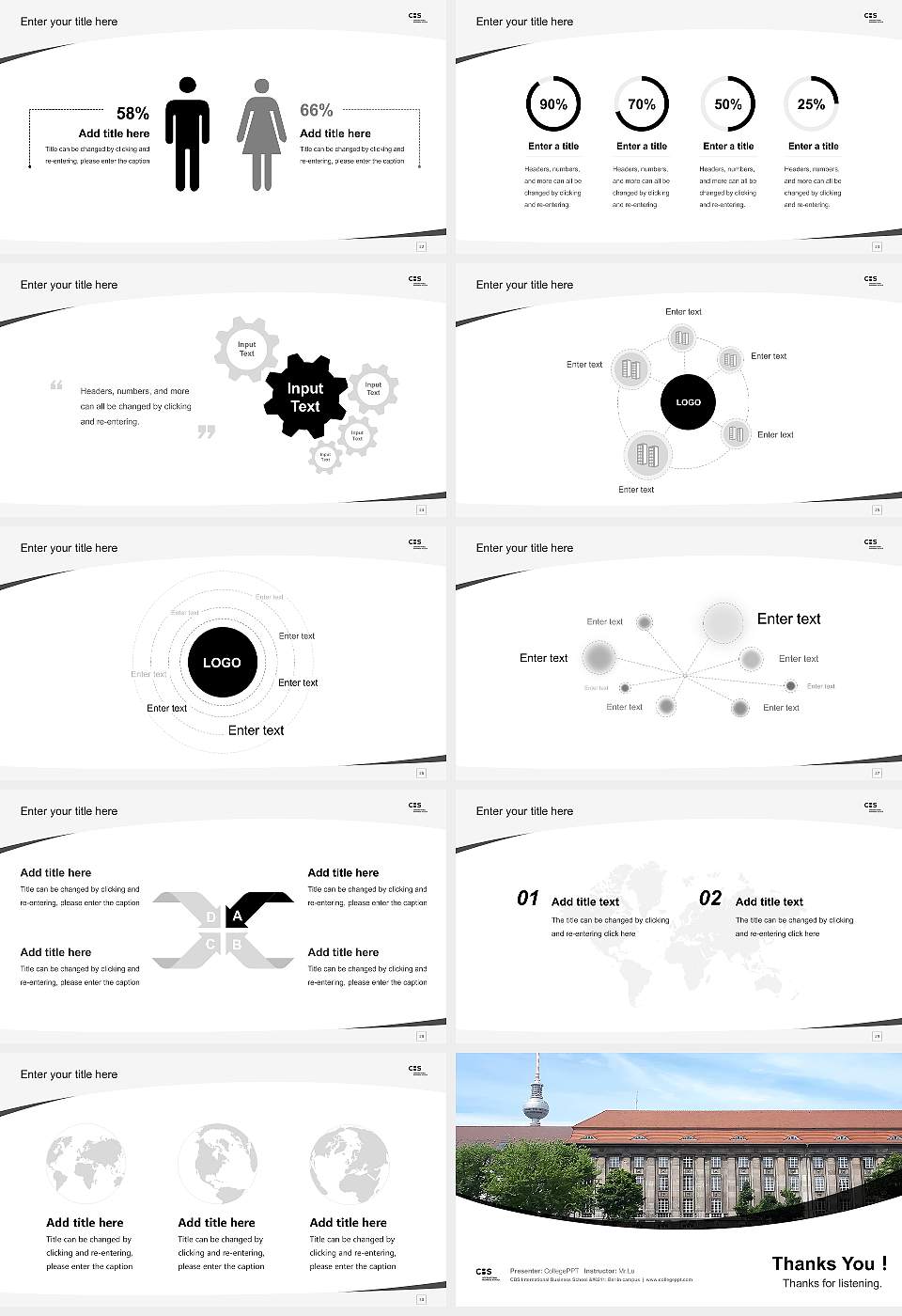 CBS International Business School – Berlin campus Course/Courseware Creation PPT Template16:9 ratio PPT effect preview image4