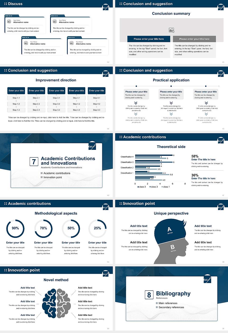 European University of Flensburg Graduation Thesis Defense PPT Template16:9 ratio PPT effect preview image6