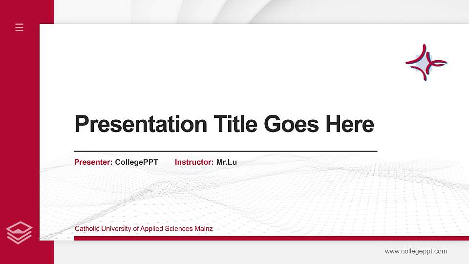 Catholic University of Applied Sciences Mainz Thesis Proposal/Graduation Defense PPT Template16:9 ratio PPT effect preview image