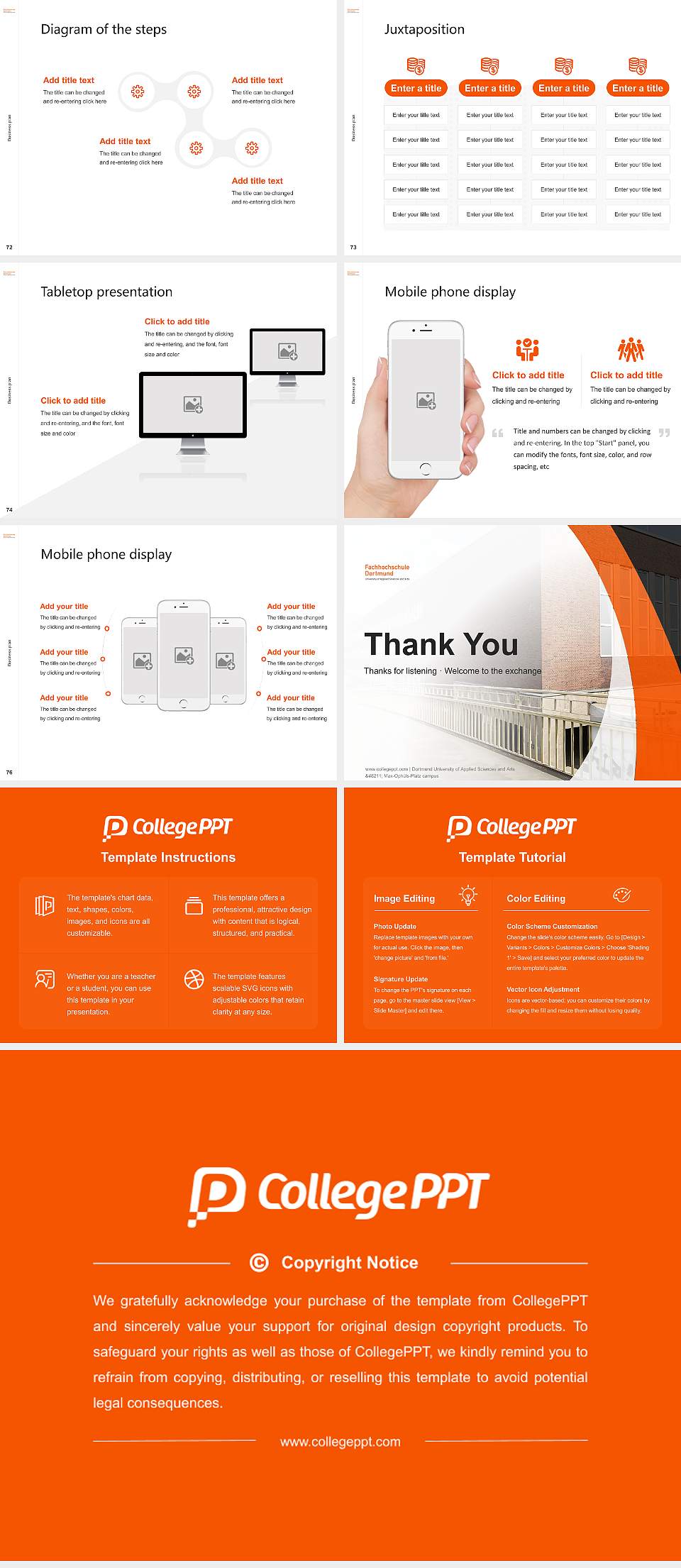 Dortmund University of Applied Sciences and Arts – Max-Ophüls-Platz campus Competition/Entrepreneurship Contest PPT Template4:3 ratio PPT effect preview image9