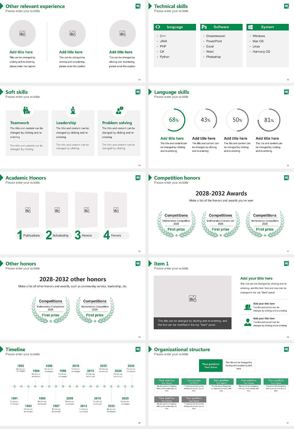 Clausthal University of Technology Resume PPT Template16:9 ratio PPT effect preview image3