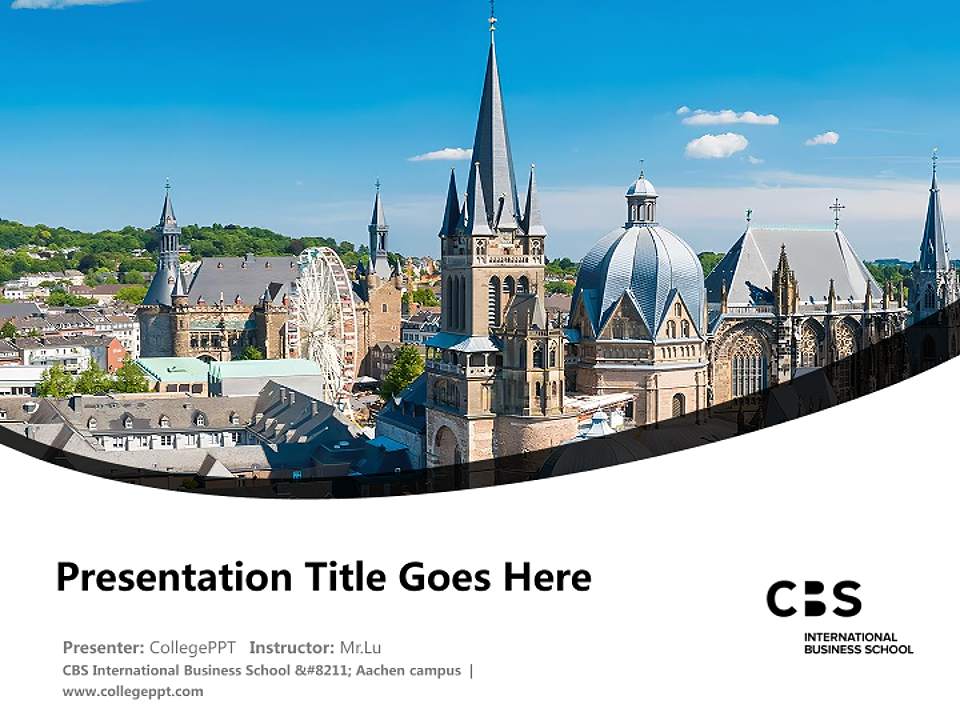 CBS International Business School – Aachen campus Course/Courseware Creation PPT Template4:3 ratio PPT effect preview image5