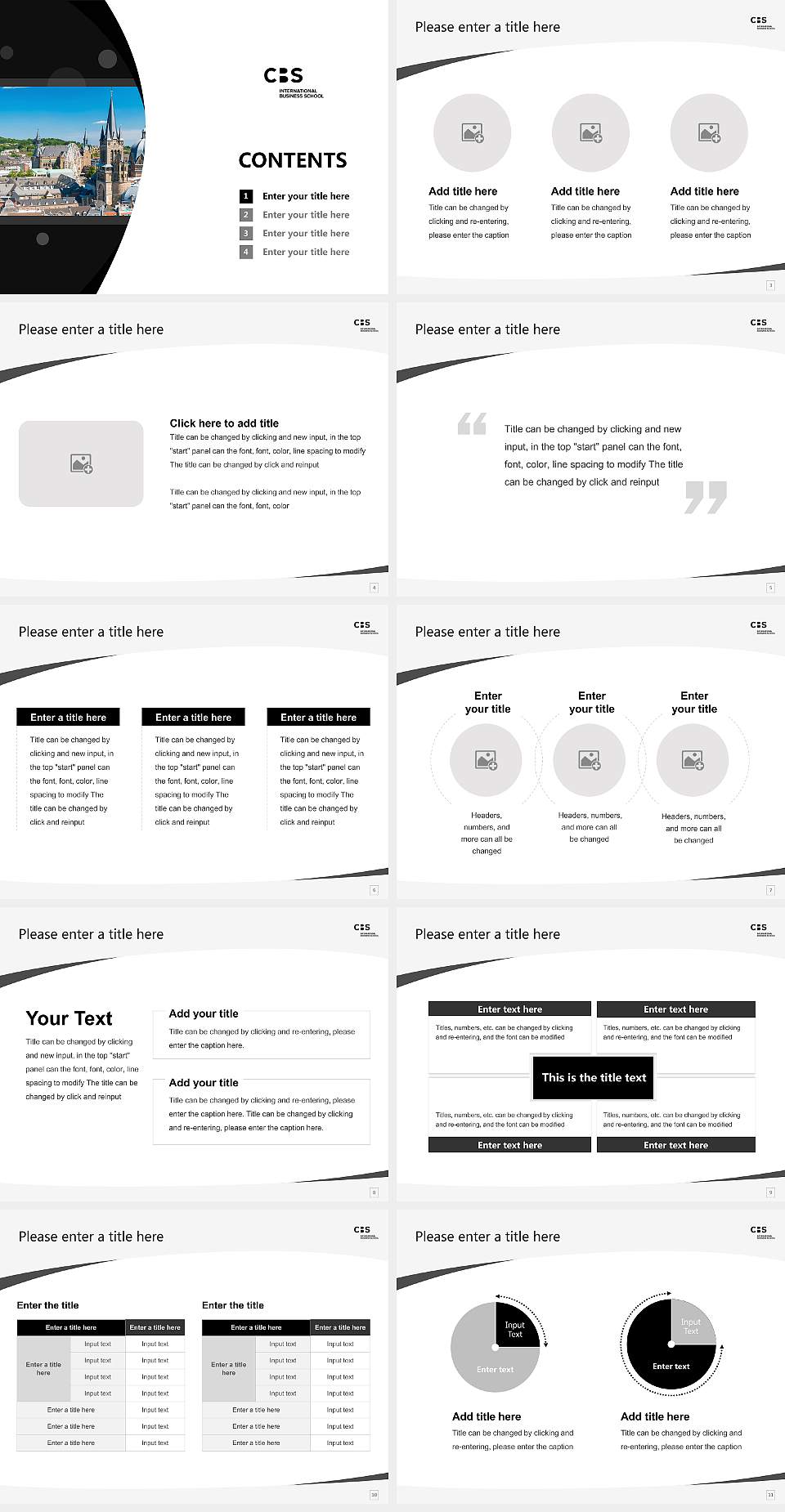 CBS International Business School – Aachen campus Course/Courseware Creation PPT Template4:3 ratio PPT effect preview image2