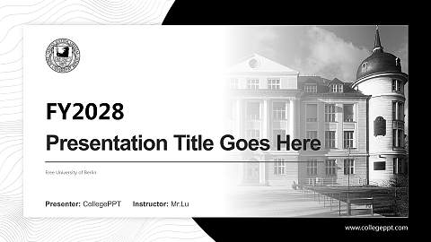 Free University of Berlin Academic Presentation/Research Findings Report PPT Template