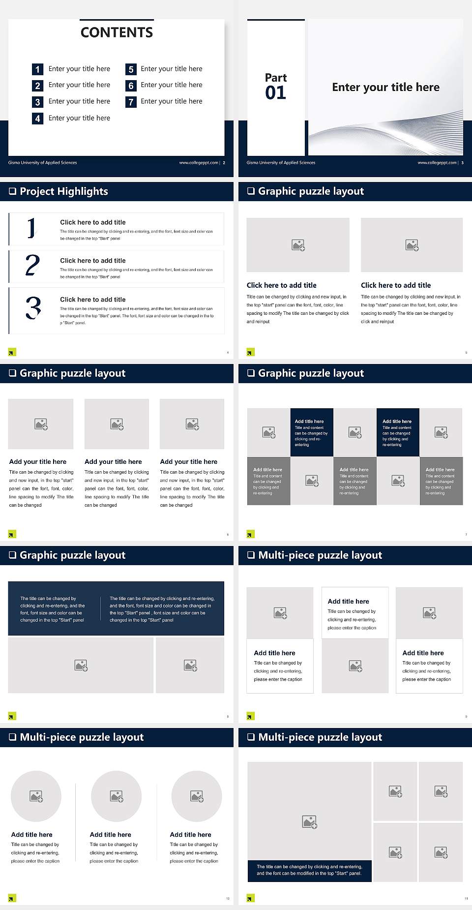 Gisma University of Applied Sciences General PPT Template4:3 ratio PPT effect preview image2