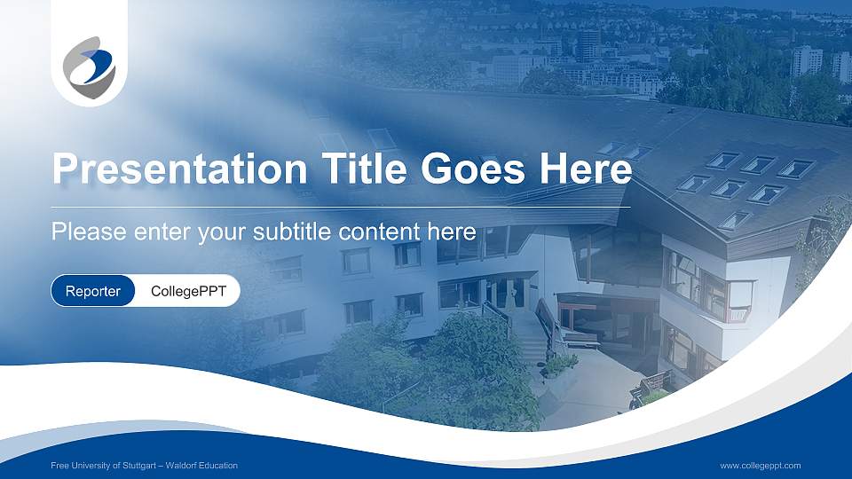 Free University of Stuttgart – Waldorf Education Lecture Sharing and Networking Event PPT Template16:9 ratio PPT effect preview image