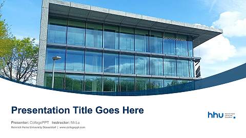 Heinrich Heine University Düsseldorf Course/Courseware Creation PPT Template