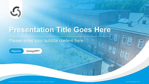 Fresenius University of Applied Sciences – Munich campus Lecture Sharing and Networking Event PPT Template