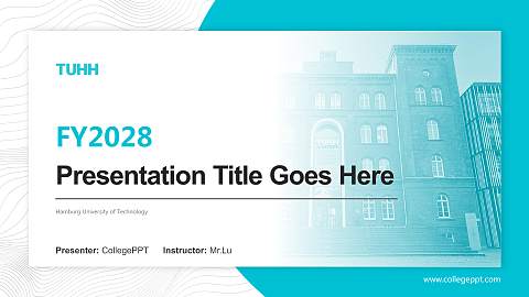 Hamburg University of Technology Academic Presentation/Research Findings Report PPT Template