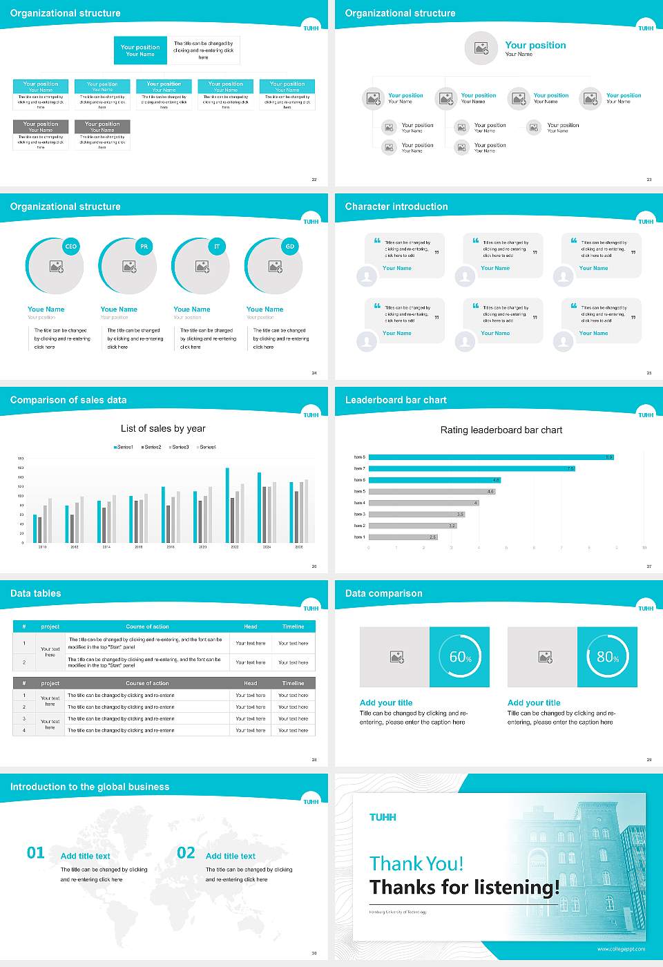 Hamburg University of Technology Academic Presentation/Research Findings Report PPT Template16:9 ratio PPT effect preview image4