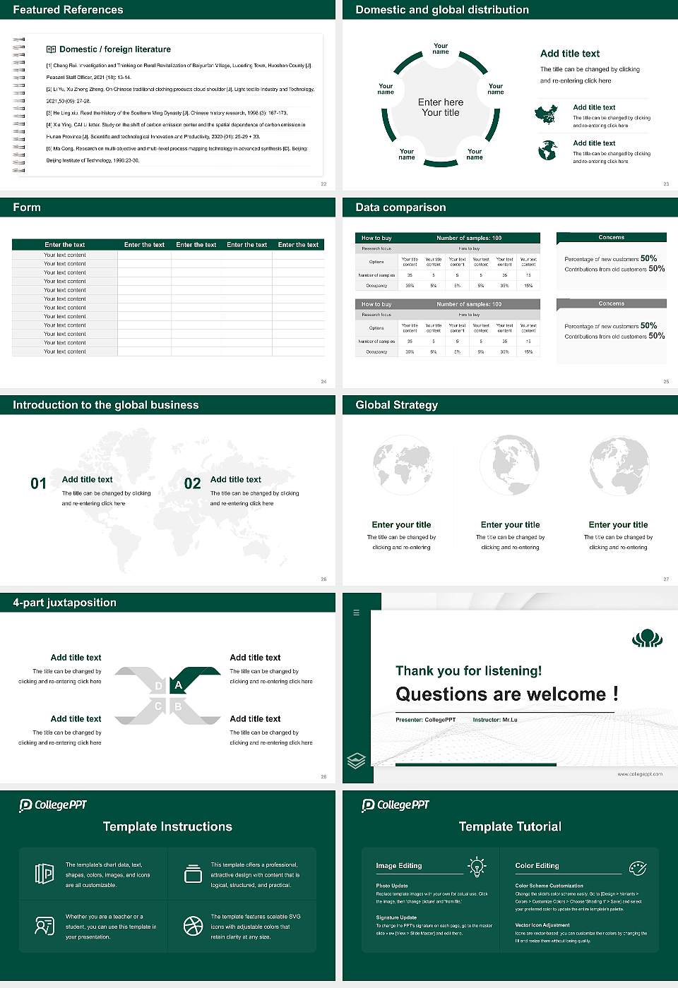 Eberswalde University for Sustainable Development Thesis Proposal/Graduation Defense PPT Template16:9 ratio PPT effect preview image4