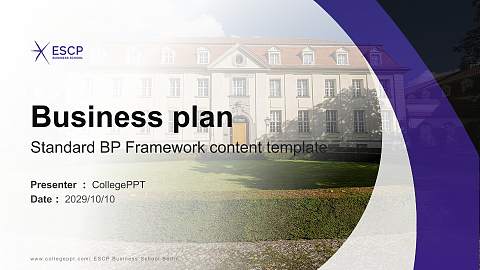 ESCP Business School Berlin Competition/Entrepreneurship Contest PPT Template