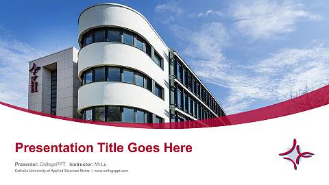Catholic University of Applied Sciences Mainz Course/Courseware Creation PPT Template