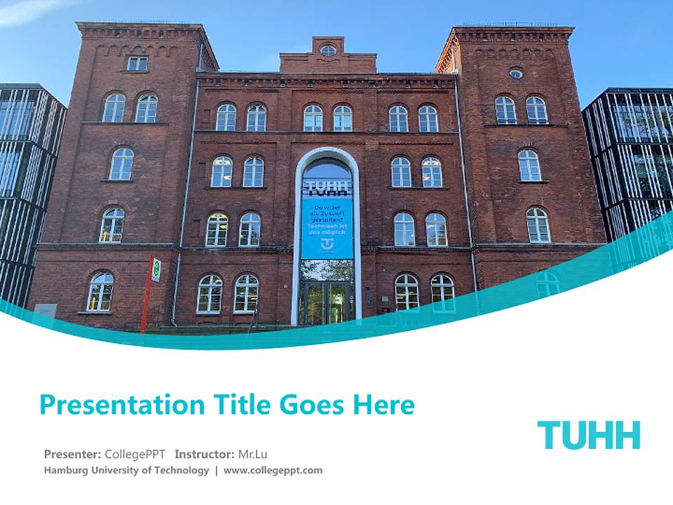 Hamburg University of Technology Course/Courseware Creation PPT Template4:3 ratio PPT effect preview image5