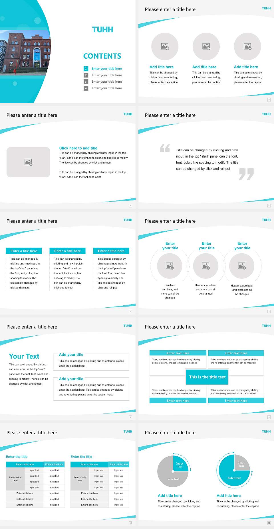 Hamburg University of Technology Course/Courseware Creation PPT Template4:3 ratio PPT effect preview image2