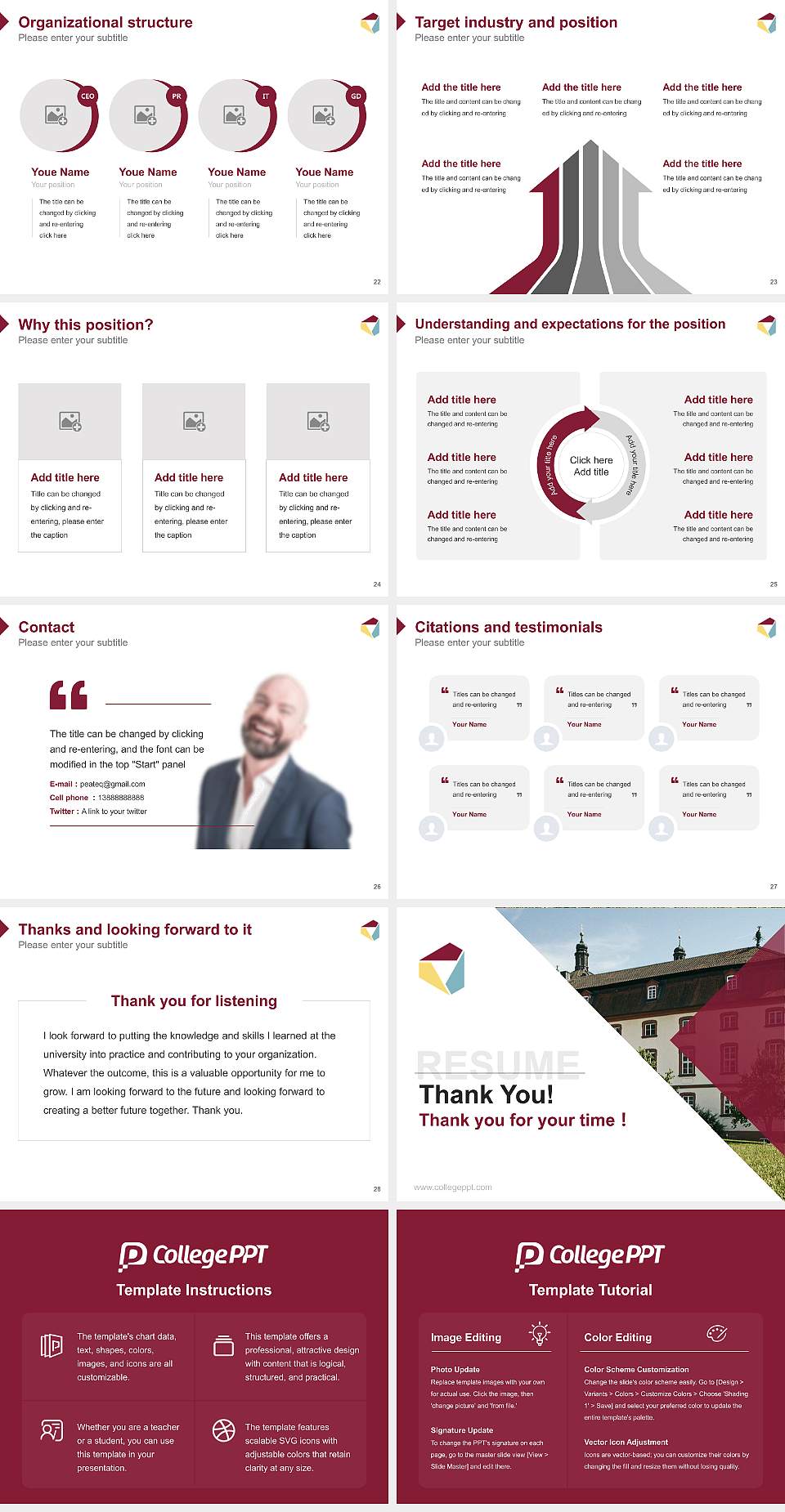Faculty of Theology Fulda Resume PPT Template4:3 ratio PPT effect preview image4