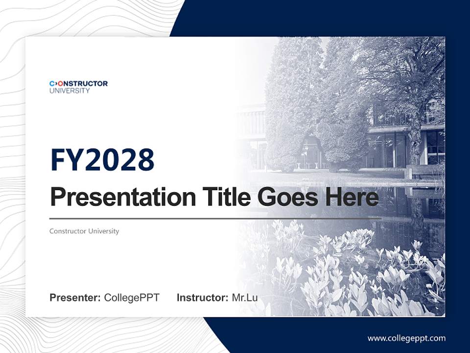 Constructor University Academic Presentation/Research Findings Report PPT Template4:3 ratio PPT effect preview image5