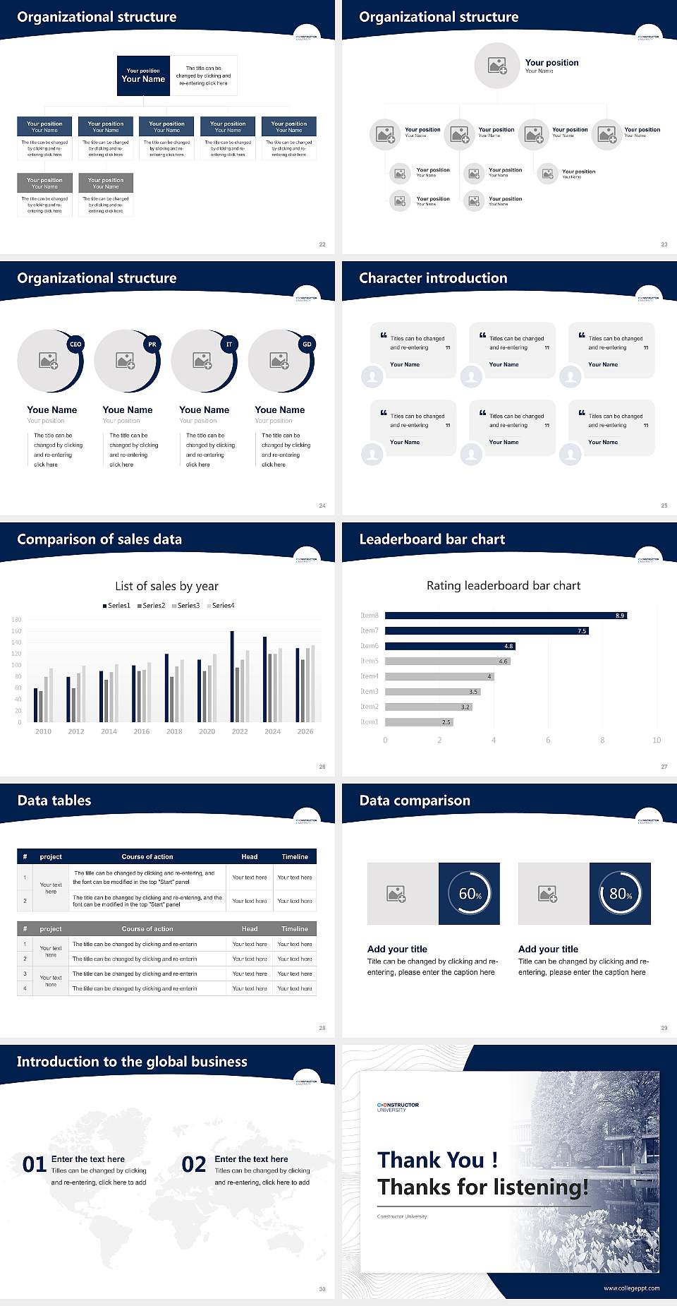 Constructor University Academic Presentation/Research Findings Report PPT Template4:3 ratio PPT effect preview image4