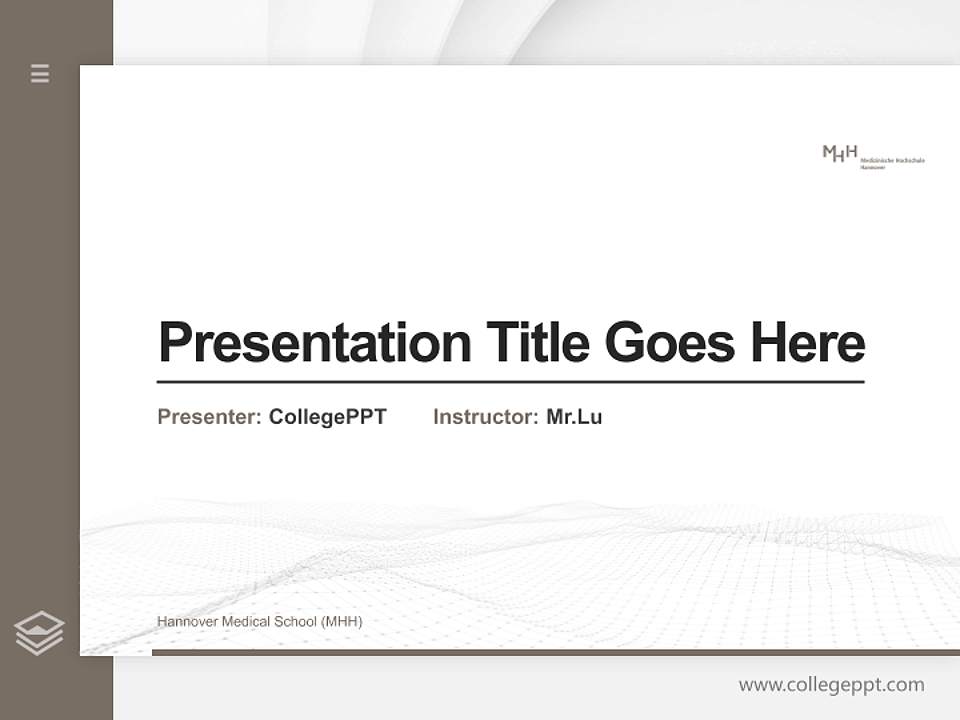 Hannover Medical School (MHH) Thesis Proposal/Graduation Defense PPT Template4:3 ratio PPT effect preview image5
