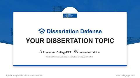 Gottfried Wilhelm Leibniz University Hannover Graduation Thesis Defense PPT Template