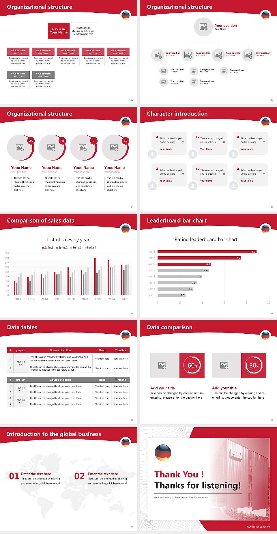 German University for Prevention and Health Management Academic Presentation/Research Findings Report PPT Template4:3 ratio PPT effect preview image4
