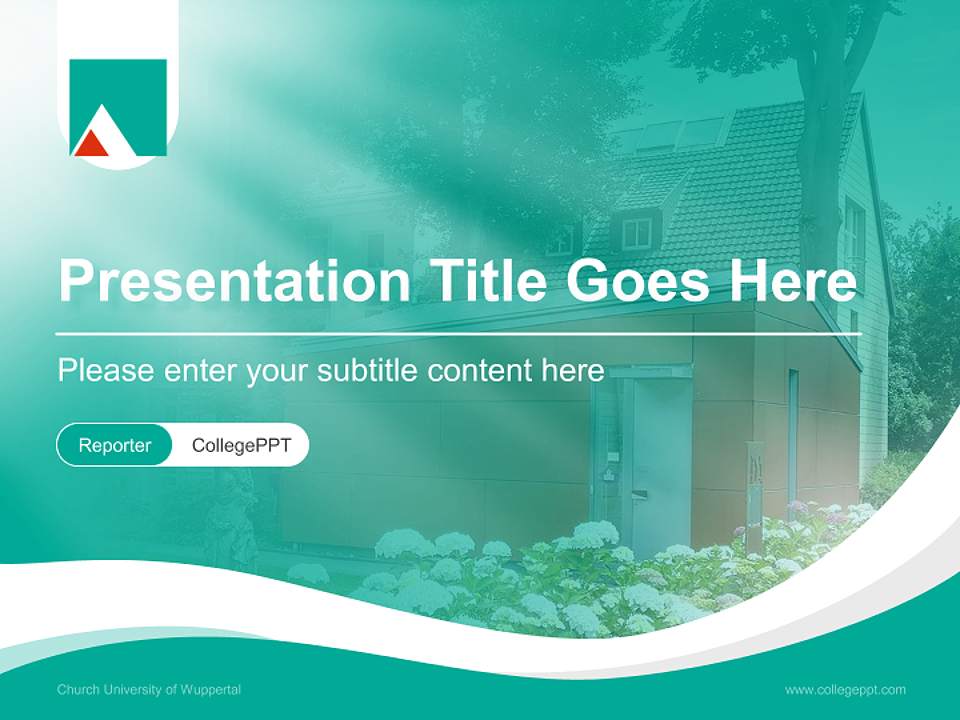 Church University of Wuppertal Lecture Sharing and Networking Event PPT Template4:3 ratio PPT effect preview image4