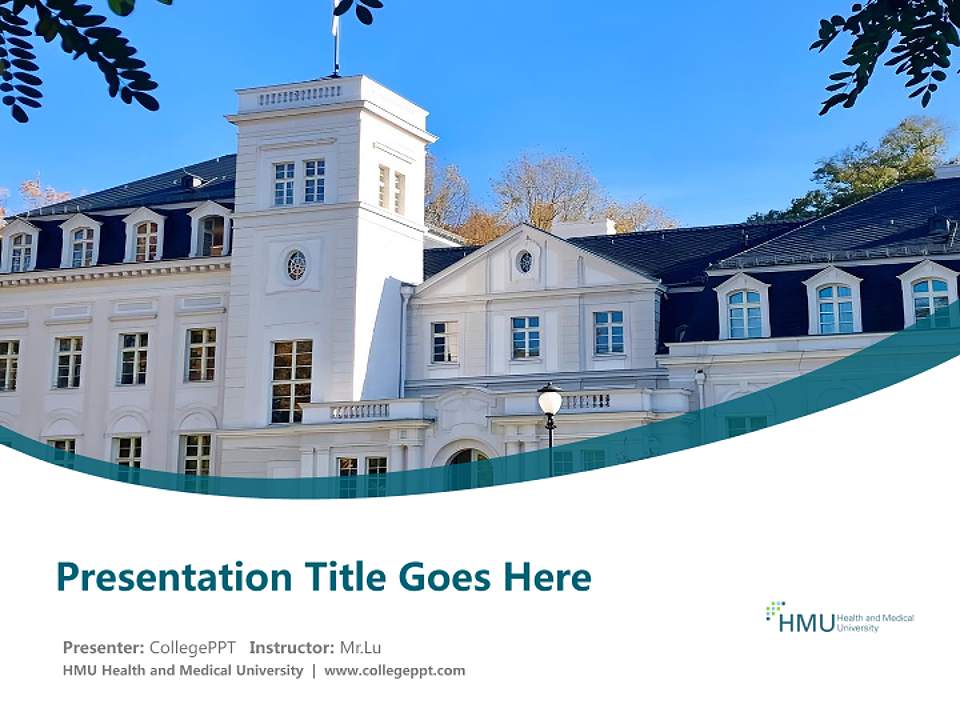 HMU Health and Medical University Course/Courseware Creation PPT Template4:3 ratio PPT effect preview image5