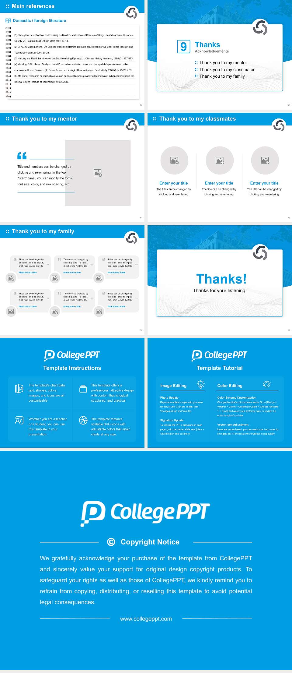 Fresenius University of Applied Sciences – Wiesbaden campus Graduation Thesis Defense PPT Template4:3 ratio PPT effect preview image7