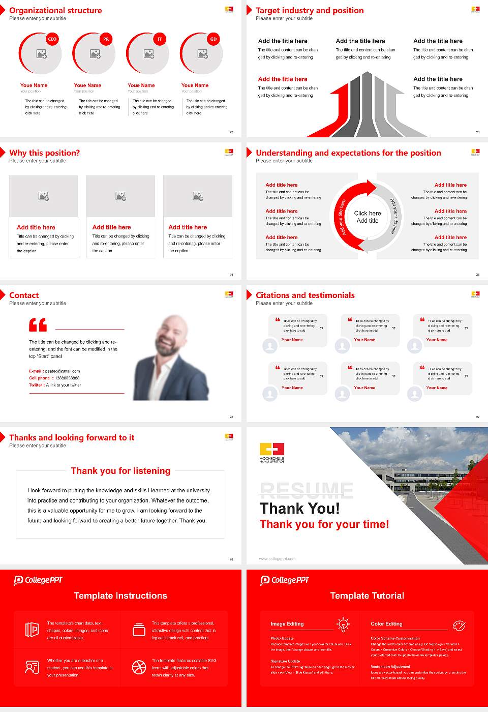 Hamm-Lippstadt University of Applied Sciences – Lippstadt campus Resume PPT Template16:9 ratio PPT effect preview image4