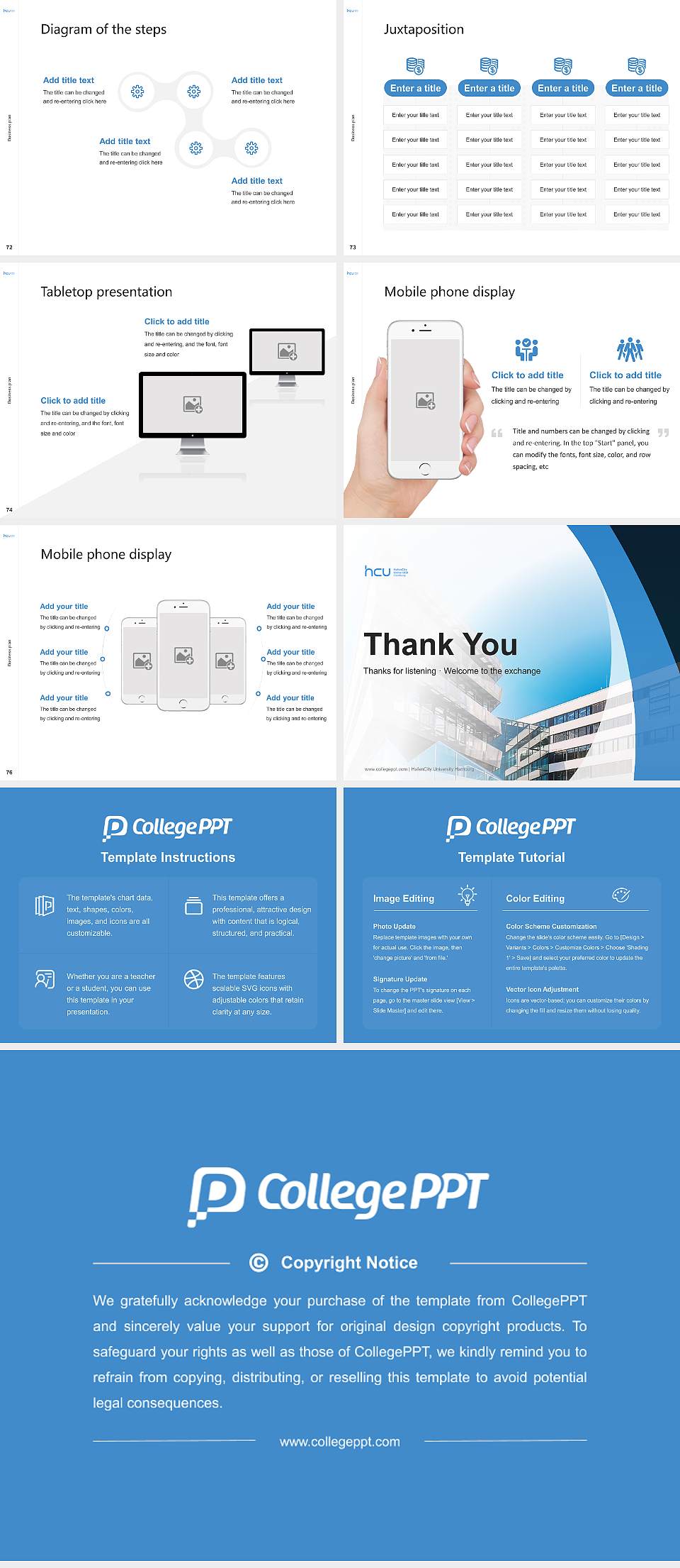 HafenCity University Hamburg Competition/Entrepreneurship Contest PPT Template4:3 ratio PPT effect preview image9