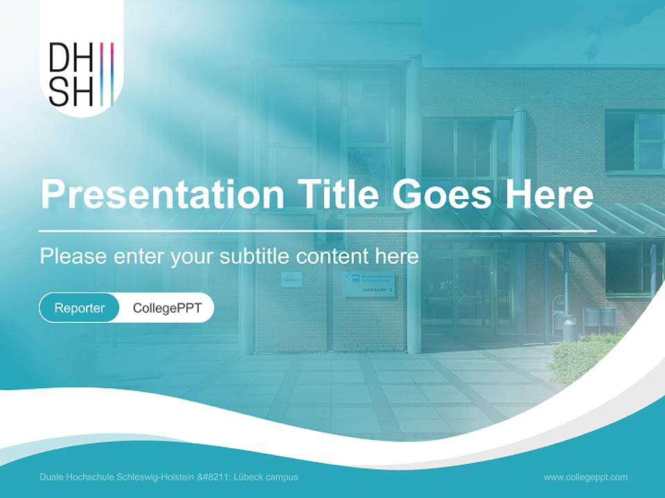 Duale Hochschule Schleswig-Holstein – Lübeck campus Lecture Sharing and Networking Event PPT Template4:3 ratio PPT effect preview image4