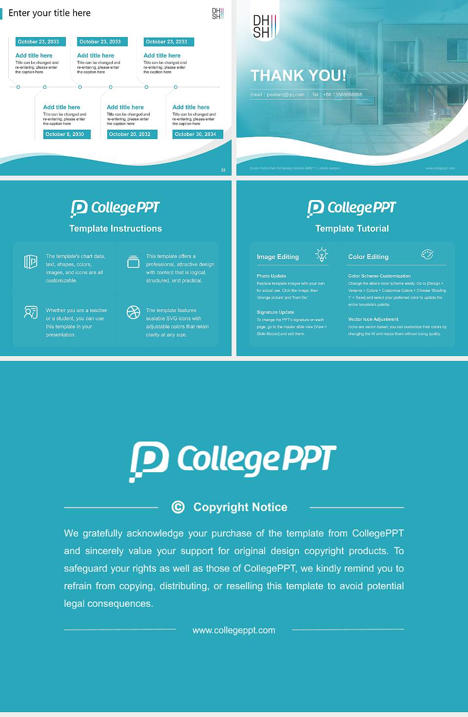 Duale Hochschule Schleswig-Holstein – Lübeck campus Lecture Sharing and Networking Event PPT Template4:3 ratio PPT effect preview image4