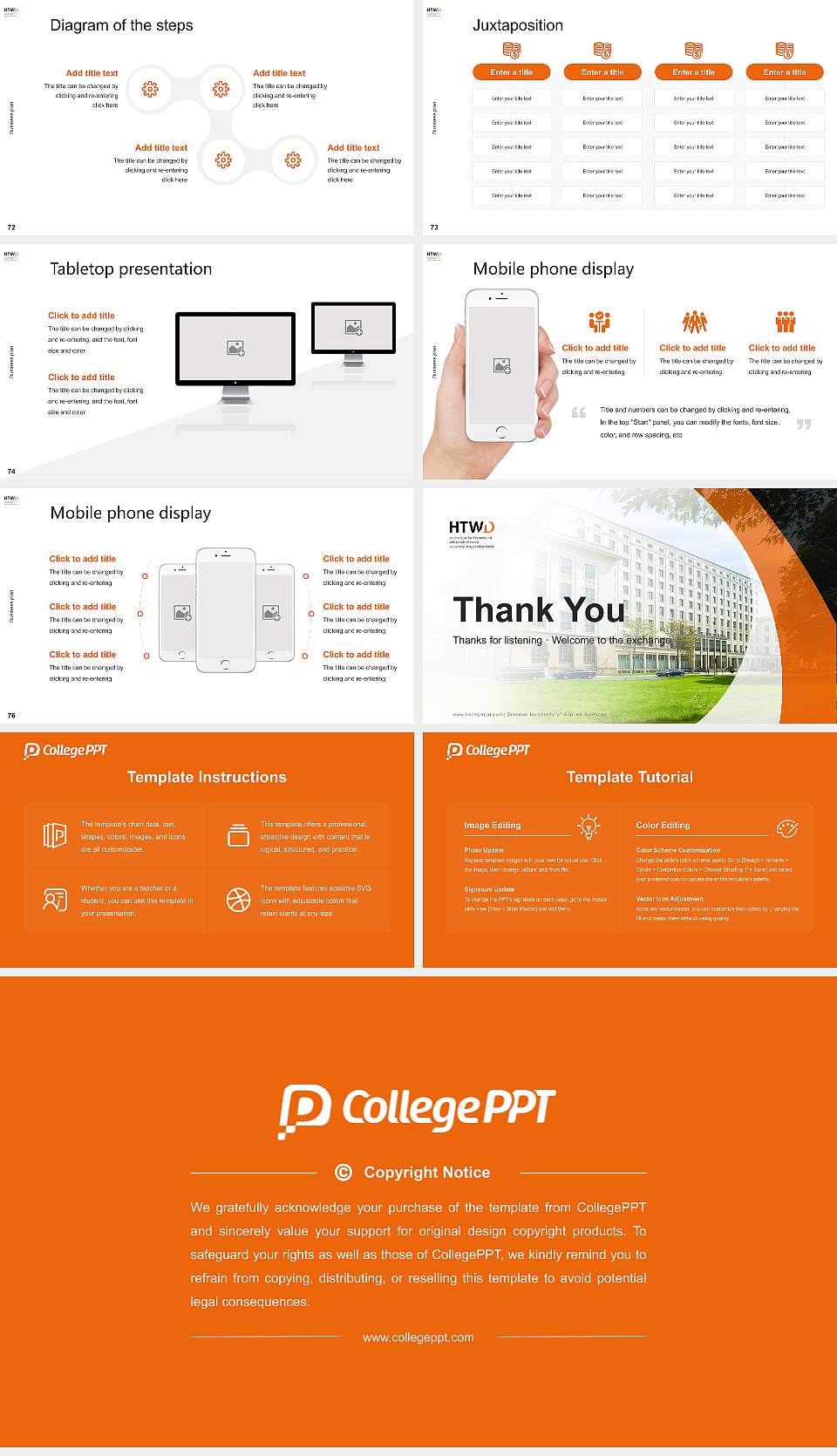 Dresden University of Applied Sciences Competition/Entrepreneurship Contest PPT Template16:9 ratio PPT effect preview image9