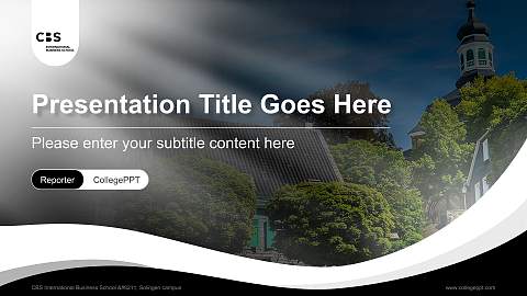 CBS International Business School – Solingen campus Lecture Sharing and Networking Event PPT Template