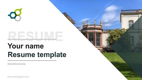 Geisenheim University Resume PPT Template
