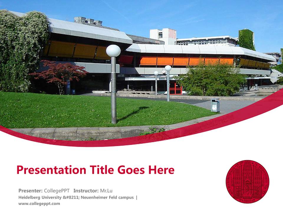 Heidelberg University – Neuenheimer Feld campus Course/Courseware Creation PPT Template4:3 ratio PPT effect preview image5
