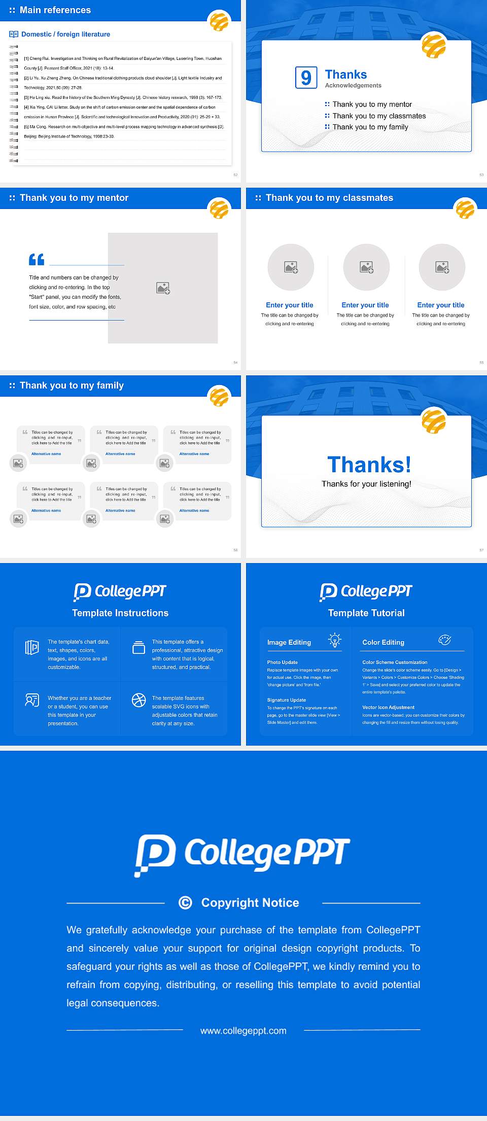 European Distance Learning University Hamburg Graduation Thesis Defense PPT Template4:3 ratio PPT effect preview image7