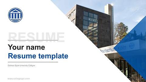German Sport University Cologne Resume PPT Template