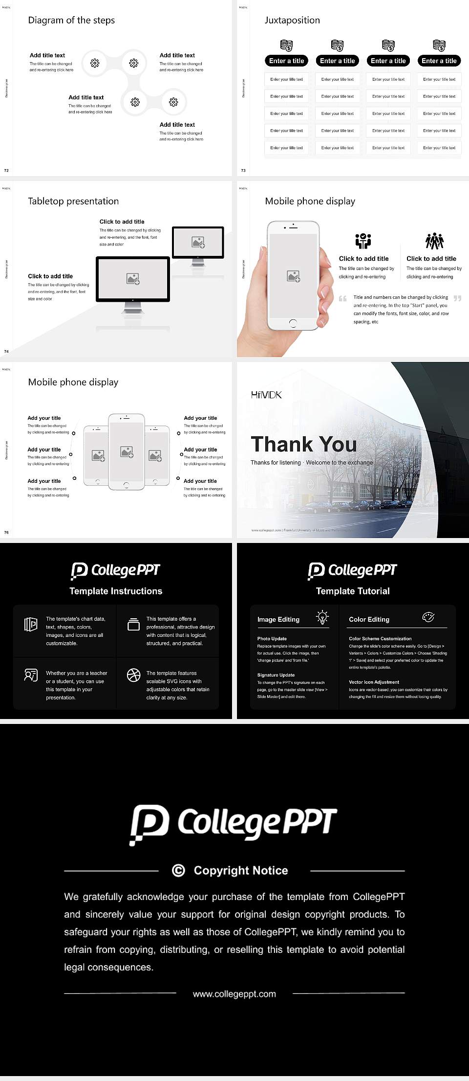 Frankfurt University of Music and Performing Arts Competition/Entrepreneurship Contest PPT Template4:3 ratio PPT effect preview image9